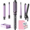 BESTOPE PRO Ferro Arricciacapelli, Set di Ferro Arricciacapelli 5 in 1 con Piastra, Spazzola Termica, 3 ferri Arricciacapelli in Ceramica, 13 Temperature