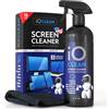 iO Clean Spray detergente per schermo (473 ml), grande kit di pulizia per TV LCD, LED, OLED, Smartphone, iPad, laptop, touchscreen, monitor del computer, altri dispositivi elettronici, salviette in