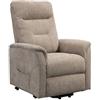 SHIITO | Poltrona Relax Manual | Massimo relax e comfort | Modello Argos - Beige | 110 x 92 x 78 cm