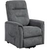 SHIITO | Poltrona Relax Manual | Massimo relax e comfort | Modello Argos - Grigio | 110 x 92 x 78 cm