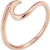 Elli Anelli Donna Onde Tendenza in Argento Sterling 925, Oro Rosa (Rosegold), 52