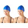 Amazon Basics Cuffia da bagno unisex in silicone - Blu, Confezione da 2, 11.4 x 15.2 x 1.3 cm