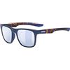 Uvex LGL 42, occhiali da sole unisex, specchiato, indice di filtrazione 3, blue matt havanna/ltm. silver, one size
