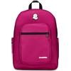 Invicta Jelek Plain Zaino Scuola Media Ragazzo Ragazza, Scuola Superiore, Tinta Unita, Scomparto PC, Tasca Borraccia, fucsia