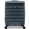 Eminent Voyager Trolley Bagaglio a Mano 55x40x20, Espandibile, Rigido, 4 Ruote, Leggero, Lucchetto TSA, 2,7 kg, 39L, Valigia Cabina Viaggio Aereo Grigio