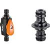 Claber GIUNZIONE 2 INNESTI M/M RUBINETTO 8611 CLABER & 8613 Connettore a due vie, Nero