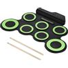Batteria Elettronica Portatile Kit Roll Up Drum Bacchette Integrate per