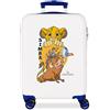Disney Il Re Leon Simba & Friends Valigia per Bambini Rigida Chiusura a combinazione Laterale 4 Ruote Bagaglio a Mano è realizzato in ABS, un materiale rigido e leggero., Simba Friends, Taglia unica