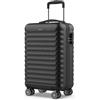 NUMADA - Trolley Bagaglio a Mano 55x40x20 (31L) Upfly XS Ultra Leggero ABS con Chiusura con Combinazione e 4 Ruote Doppie |Nero