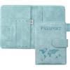ILIYAH Porta Passaporto da Viaggio Donna e Uomo Cover Passaporto Italiano Custodia Passaporto con Slot per Carte PU Pelle Anti RFID Passport Cover(Blu)