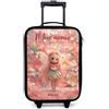 NoBoringSuitcases.com NoBoringSuitcases© Valigia Per Bambini Personalizzato Con Un Nome Bagaglio | 48x31x19 cm - Ultraleggero Trolley A Mano Rigidi LED Ruote Valigie Bimbi - Ragazze - Fata dei fiori - Rosa - Mondo