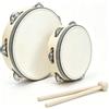 TAIVIN Set Tamburello in Legno con Bacchetta 8 Pollici Tamburo a Mano 20 cm Diametro (6+8)