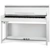 Classic Cantabile UP-1 WH Pianoforte Verticale Digitale - 88 Tastiera pesata - Pianola musicale con USB, MIDI, 256 polifonia, 40 voci - Piano digitale con funzione registrazione Mp3 - Bianco Lucido