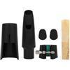 OriGlam Kit bocchino per sassofono tenore, fissaggio legatura per sassofono, kit con legatura in pelle e tappo in plastica per bocchino per sassofono