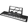 WakectsPianoforte digitale portatile con leggio, tastiera ricaricabile a 61 tasti, 16 suoni, 8 effetti sonori, 10 ritmi, 6 demo, ritmo e volume regolabili