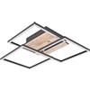 RL LIVE YOUR LIGHT Reality LED Lampada da soffitto Mobile R62883135, Metallo Nero Opaco, Imitazione Legno, incl. 27 Watt LED, Telecomando