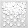 Baker Ross Pom-Pom Glitterati Palle di Neve confezione risparmio (confezione da 100)- Ideale per progetti natalizi per bambini, regali, ricordi e altro.