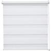 Deco Company, Tenda a Rullo Doppia a Incastro, con Catenella Laterale e Installabile Senza Forare, Bande Trasparenti e Opache, Materiale di Montaggio Incluso, Poliestere, Bianco, 50 x 150 cm
