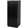 Relaxdays Armadietto Portadocumenti con cartelle sospese, 3 cassetti con Serratura, HxLxP: 103 x 40 x 40 cm, Nero