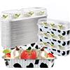 OUKEYI Confezione da 50 teglie monouso in alluminio con coperchio, 192,8 g 16,5 x 6,3 x 3 cm con coperchio, mini teglie per torte, rettangolo muffin mini teglia per brownie
