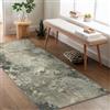 GENIMO - Tappeto Antiscivolo Moderno Astratto - 80x150cm - Corto Pile - Perfetto per Piccoli Spazi - Comodo e Resistente - Verde Grigio