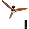 CREATE / WIND CENTURY M/Ventilatore da soffitto con luce nero legno scuro con telecomando / 40W, programmabile, Ø132 cm, 6 velocità, funzione estate-inverno, luce led 3 temperature