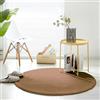 Teppich Wölkchen Tappeto Soffice Di Pelliccia Finta Di Coniglio - Decorazione Da Salotto - Tappeto Di Pelliccia Lavabile Come Tappetino Da Letto - Marrone - 120cm Rotondo