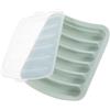 GATHINESS Stampi in Silicone per Salsiccia Verdi Riutilizzabili, Superficie Liscia e Facile Sformatura, per Cottura e Dolcetti, 17.5x12.5x3.4 Cm
