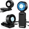 Ciaien Ventilatore portatile portatile con raffreddamento a ghiaccio, display a LED ricaricabile a 5 velocità, pieghevole, con clip, collo e vita, regolabile a 180° e 360°, mini ventilatore tascabile per