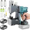 Yofuly Macchina da Cucire per Sacchi Elettrica Compatibile con Makita 18V Batteria, Cucitrice Portatile con 2 Batterie da 4,0Ah, con Funzione Automatica, per Sacchi di Juta/Riso/Mangimi/Tela