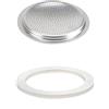 Jumplushion Guarnizione di ricambio per 1-12 tazze di caffè espresso moka fornello pentola di ricambio in gomma siliconica guarnizione tazze guarnizione guarnizione + setaccio (9 tazze + setaccio)