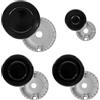 Penitue 8Pz Kit di Coperchio Bruciatore Fornello Gas, Set Coperchio Corona & Fiamma Bruciatore Gas Resistente al Calore Coperchi Piani Cottura Ricambio per Maggior Parte Fornelli (55mm/75mm/100mm)
