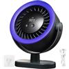 Generic Ventilatore da scrivania, con display digitale intelligente, 18,3 x 15,9 x 6,9 cm, ventilatore da scrivania USB, circolatore d'aria silenzioso, con 4 velocità del regolabili, portatile, per casa