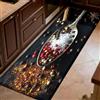 Generic Condimento Tappeto cucina 50 x 180 cm Grani di pepe e sale Tappeto corridoio morbido, passatoia cucina antiscivolo lavabile, runner per corridoio, ingresso e sala