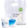 Resin Pro ArtSoap MilkySoap - Base per Saponi Artigianali con Latte di Capra 1 Kg con Colorante in Regalo Deep River, Basi per la creazione di saponi Facile, Sicura e versatile, Base per Sapone