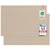 Komfortec - Set di 2 Tappetini da Bagno, Tappetini in Spugna per Doccia, Lavabili, Assorbenti e a Rapida Asciugatura - 800 g/m², 100% Cotone, 50x80 cm, Beige