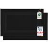 Komfortec - Set di 2 Tappetini da Bagno, Tappetini in Spugna per Doccia, Lavabili, Assorbenti e a Rapida Asciugatura - 600 g/m², 100% Cotone, 50x70 cm, Nero