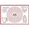 soleilx Spianatoia per Impastare 60x40 Disegno Italiano Misure in CM - Tappetino da Forno in Silicone Riutilizzabile Antiaderente Resistente al calore Tappeto da Cucina per Pasta fatta in Casa Pasticceria