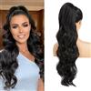 XFSRG Extension Capelli Naturali 65 cm Lunga Ondulati Ricci Coda Cavallo Sintetici Posticci Extensions per Donna(#2)