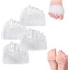 Aosrioylt Separatori Dita in Silicone Hyggear for Donne E Uomini, Cuscinetto Correttore for Alluce Valgo, Separatori Dita in Gel Traspiranti E Morbidi for Dita Sovrapposte(Transparent*2)