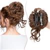 SEGO Chignon Finto per Capelli con Clip Elastico Sintetica Ondulato Finti con Posticci Ciambella Messy Hair Bun 55 G #30T4
