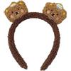 Generic Cerchietto per capelli in peluche, cerchietto per capelli con orsetto, accessorio per capelli, comodo cerchietto per capelli in peluche per donne per la cura della pelle e trucco