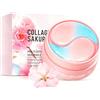 HOUSN 60 Pezzi Under Eye Patches, Maschera Contorno Occhi al Collagene Sakura - Maschere Idratanti e Rivitalizzanti per Occhiaie, Gonfiori e Rughe,Occhiaie, Borse, Per Uomo & Donna