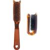 Generic Spazzola da viaggio pieghevole, hai bisogno di una spazzola per capelli portatile per le tue esigenze quotidiane? Setole naturali di cinghiale e spazzola pieghevole durevole - Pettine per capelli da