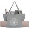 HomeVortex Borsa in tela per tappetino da yoga, grande capacità, impermeabile, per palestra e viaggi, colore grigio