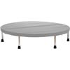 ComfyHarbor Copertura rotonda per rimbalzo, resistente alle intemperie, resistente, per mini lettini da giardino, colore grigio, 92-102 cm (102 x 11 cm)