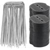 ZRHWSPD Picchetti Giardino Pali for tubi di recinzione in metallo a forma di U con cuscinetti Punti di paesaggio zincati Graffette da giardino for trattenere i chiodi di terra della barriera dei prati