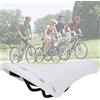 AOWINHIT Sella Durevole per Mountain Bike Sedile Leggero Antiurto per Uso su Strada 27,3 * 15 * 6 Cm Verde (Bianca)