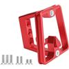 Gdfnmogo Supporto per portapacchi anteriore in lega di alluminio con design a tre fori, compatibile con supporti pieghevoli per mensole anteriori della bici (rosso)