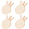 Mikikit 12 Pezzi Racchetta da Ping Pong in Legno Naturale per DIY Superficie Liscia e Sottile per Pittura e Artigianato Creativo